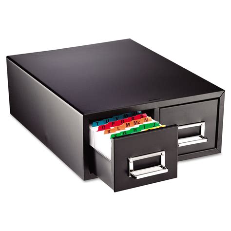 metal card file box|metal index card file drawers.